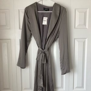 NWT. Silk Silver Duster